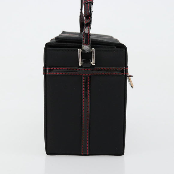 Christian Dior Kosmetiktasche Nylon Schwarz Silber Auth ep14195