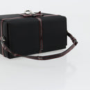 Christian Dior Vanity Pouch Nylon Black Silver Auth ep14195-7