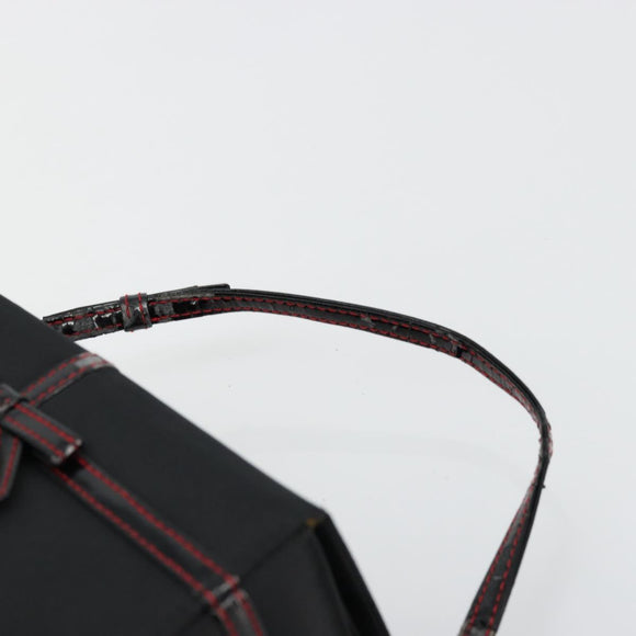 Christian Dior Vanity Pouch Nylon Black Silver Auth ep14195