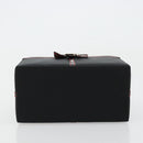 Christian Dior Vanity Pouch Nylon Black Silver Auth ep14195-5