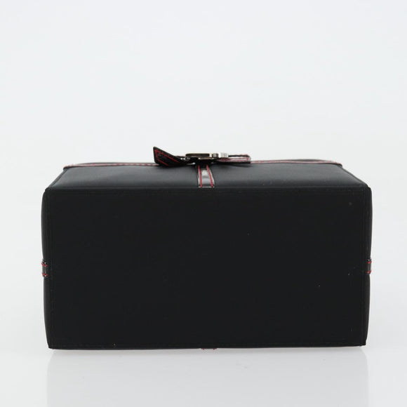Christian Dior Vanity Pouch Nylon Black Silver Auth ep14195