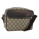 GUCCI GG Supreme Shoulder Bag PVC Beige Silver 114291 Auth ep14204-1