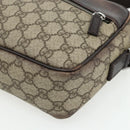 GUCCI GG Supreme Shoulder Bag PVC Beige Silver 114291 Auth ep14204-8
