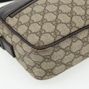 GUCCI GG Supreme Shoulder Bag PVC Beige Silver 114291 Auth ep14204-15