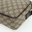 GUCCI GG Supreme Shoulder Bag PVC Beige Silver 114291 Auth ep14204-16