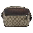 GUCCI GG Supreme Shoulder Bag PVC Beige Silver 114291 Auth ep14204-13