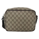 GUCCI GG Supreme Shoulder Bag PVC Beige Silver 114291 Auth ep14204-2