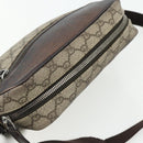 GUCCI GG Supreme Shoulder Bag PVC Beige Silver 114291 Auth ep14204-6