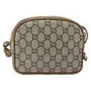 GUCCI GG Plus Supreme Shoulder Bag PVC Beige Gold 201447 Auth ep14205-2