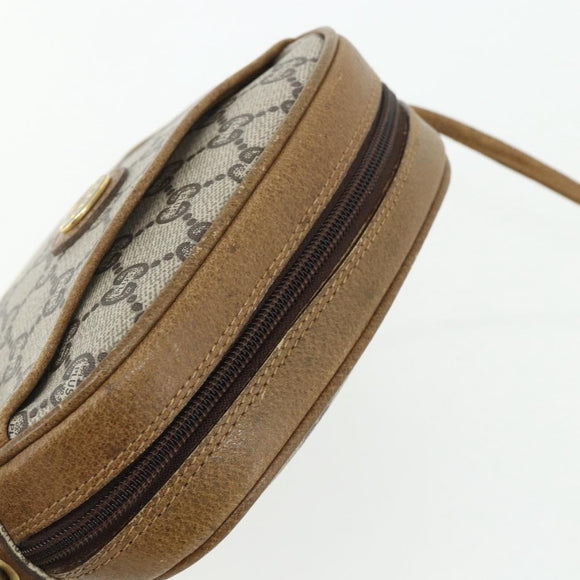 GUCCI GG Plus Supreme Shoulder Bag PVC Beige Gold 201447 Auth ep14205