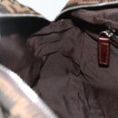 FENDI Zucca Canvas Shoulder Bag Black Brown Auth ep14209A-20