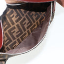FENDI Zucca Canvas Shoulder Bag Black Brown Auth ep14209A-25