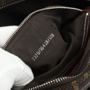 FENDI Zucca Canvas Shoulder Bag Black Brown Auth ep14209A-12