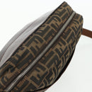 FENDI Zucca Canvas Shoulder Bag Black Brown Auth ep14209A-6