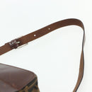 FENDI Zucca Canvas Shoulder Bag Black Brown Auth ep14209A-8