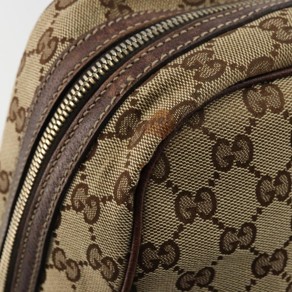 GUCCI GG Canvas Web Sherry Line Tote Bag Beige Gold 162881 Auth ep14212