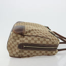 GUCCI GG Canvas Web Sherry Line Tote Bag Beige Gold 162881 Auth ep14212-3