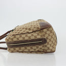 GUCCI GG Canvas Web Sherry Line Tote Bag Beige Gold 162881 Auth ep14212-4