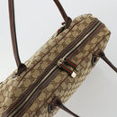GUCCI GG Canvas Web Sherry Line Tote Bag Beige Gold 162881 Auth ep14212-6