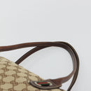 GUCCI GG Canvas Web Sherry Line Tote Bag Beige Gold 162881 Auth ep14212-8