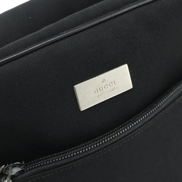 GUCCI Shoulder Bag Nylon Black Silver 018 1612 Auth ep14214