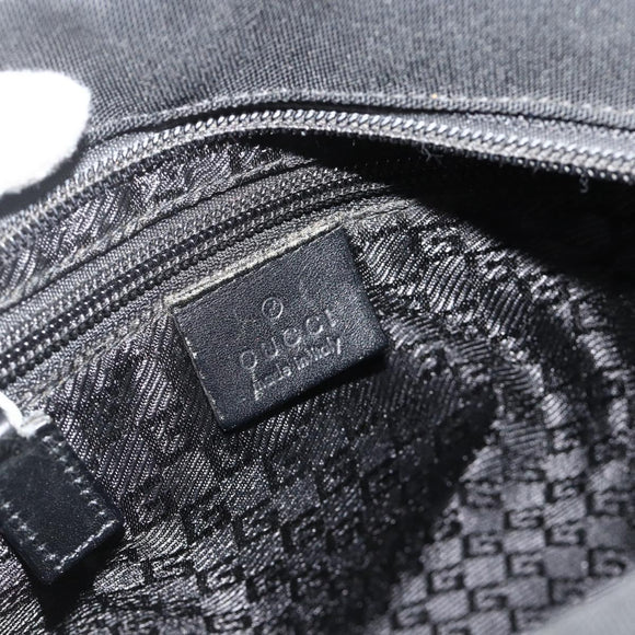 GUCCI Shoulder Bag Nylon Black Silver 018 1612 Auth ep14214