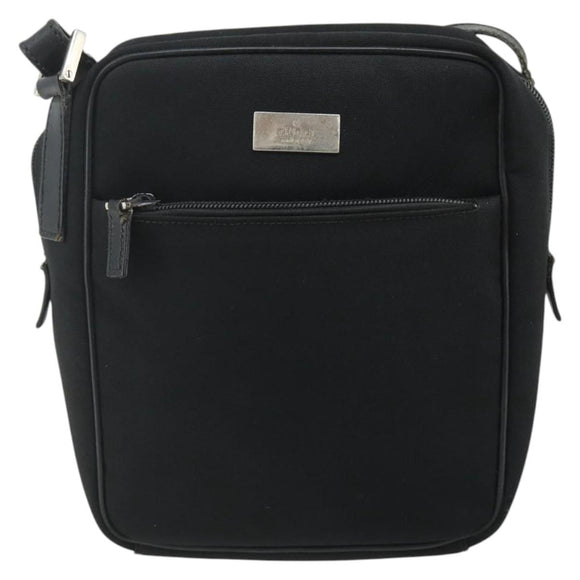 GUCCI Shoulder Bag Nylon Black Silver 018 1612 Auth ep14214