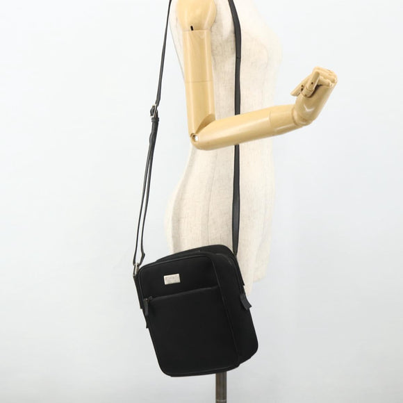 GUCCI Shoulder Bag Nylon Black Silver 018 1612 Auth ep14214