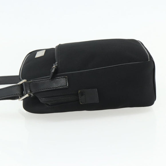 GUCCI Shoulder Bag Nylon Black Silver 018 1612 Auth ep14214