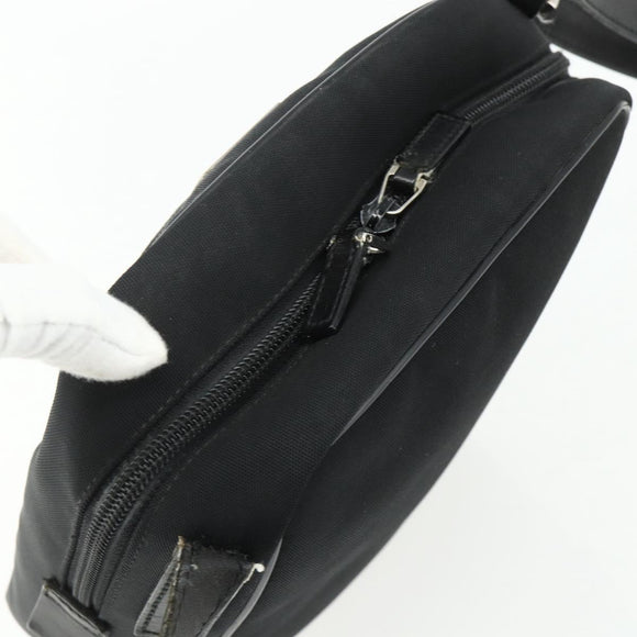 GUCCI Shoulder Bag Nylon Black Silver 018 1612 Auth ep14214