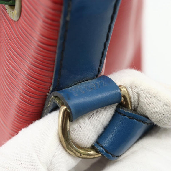 LOUIS VUITTON Epi Noe Shoulder Bag Tricolor Red Blue M44084 LV Auth ep14220