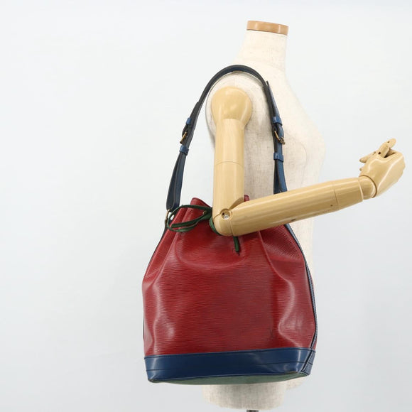 LOUIS VUITTON Epi Noe Shoulder Bag Tricolor Red Blue M44084 LV Auth ep14220