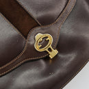 GUCCI Schoudertas Leer Bruin Goud Auth ep14223-19
