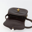 GUCCI Schoudertas Leer Bruin Goud Auth ep14223-11