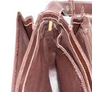 GUCCI Schoudertas Leer Bruin Goud Auth ep14223-22