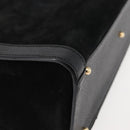 GUCCI Bamboo Hand Bag Suede Black Gold 002 0260 Auth ep14225-9