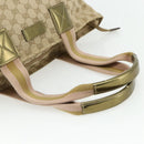 GUCCI GG Canvas Sherry Line Tote Bag Beige Gold 131230 Auth ep14230-7