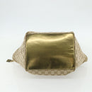 GUCCI GG Canvas Sherry Line Tote Bag Beige Gold 131230 Auth ep14230-9