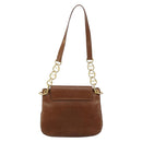 PRADA Shoulder Bag Leather Brown Gold Auth ep14232-3