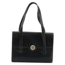 Christian Dior Hand Bag Leather Black Gold Auth ep14233-13