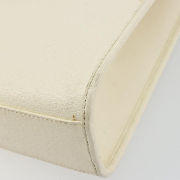GUCCI Jackie Hand Bag Leather Ivory Silver 002 1065 Auth ep14245