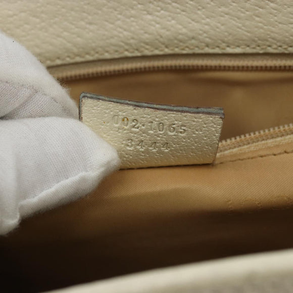 GUCCI Jackie Hand Bag Leather Ivory Silver 002 1065 Auth ep14245