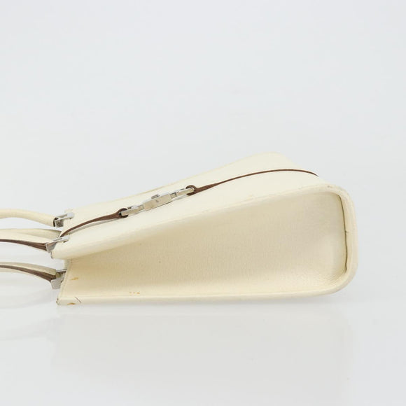 GUCCI Jackie Hand Bag Leather Ivory Silver 002 1065 Auth ep14245