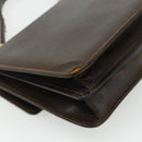 GUCCI Hand Bag Leather Brown Gold Auth ep14250-17