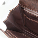 GUCCI Hand Bag Leather Brown Gold Auth ep14250-21