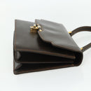 GUCCI Hand Bag Leather Brown Gold Auth ep14250-4