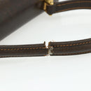 GUCCI Hand Bag Leather Brown Gold Auth ep14250-8