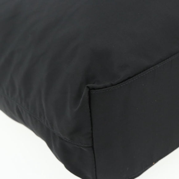 PRADA Tote Bag Nylon Black Silver Auth ep14252