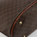 CELINE Macadam Canvas Tote Bag PVC Leather Brown Gold Auth ep14253-16