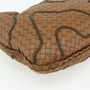 BOTTEGA VENETA INTRECCIATO Hand Bag Leather Brown 169866 Auth ep14255V-16